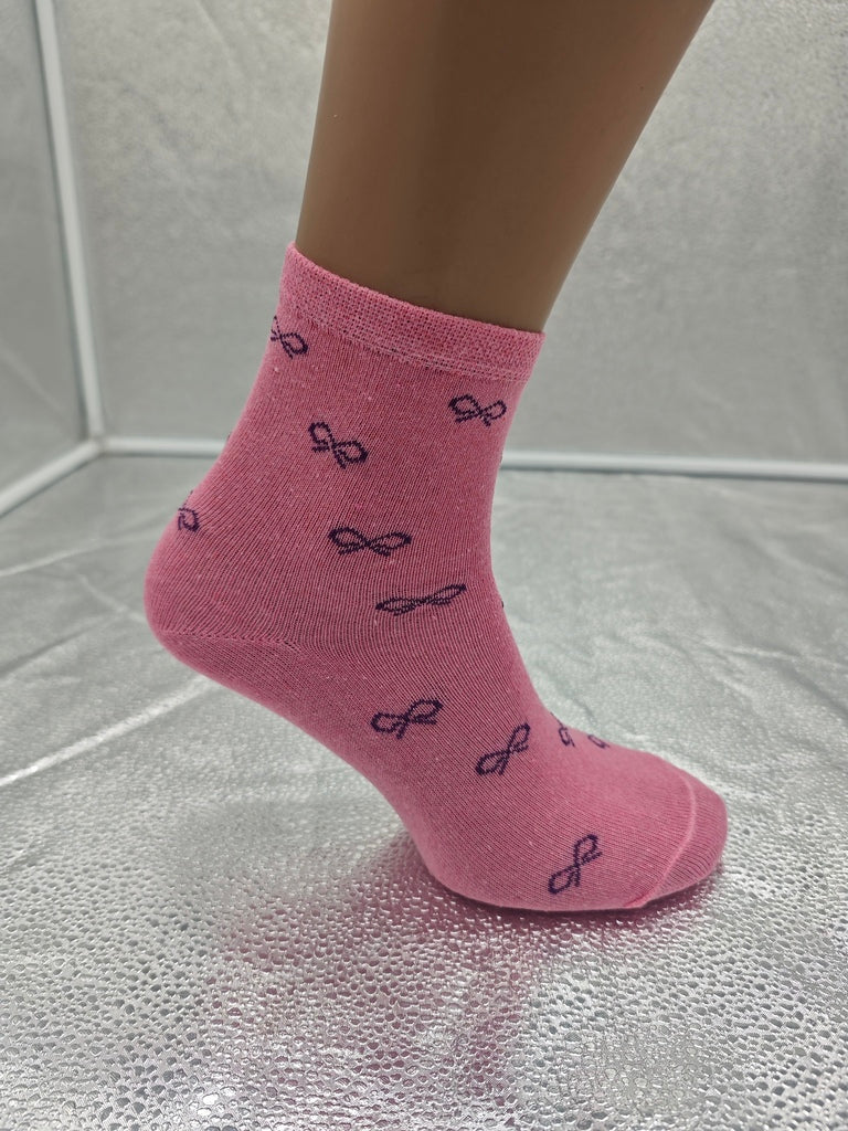 Set Of 6 12 Or 24 Pairs Womens Colorful Bow Socks