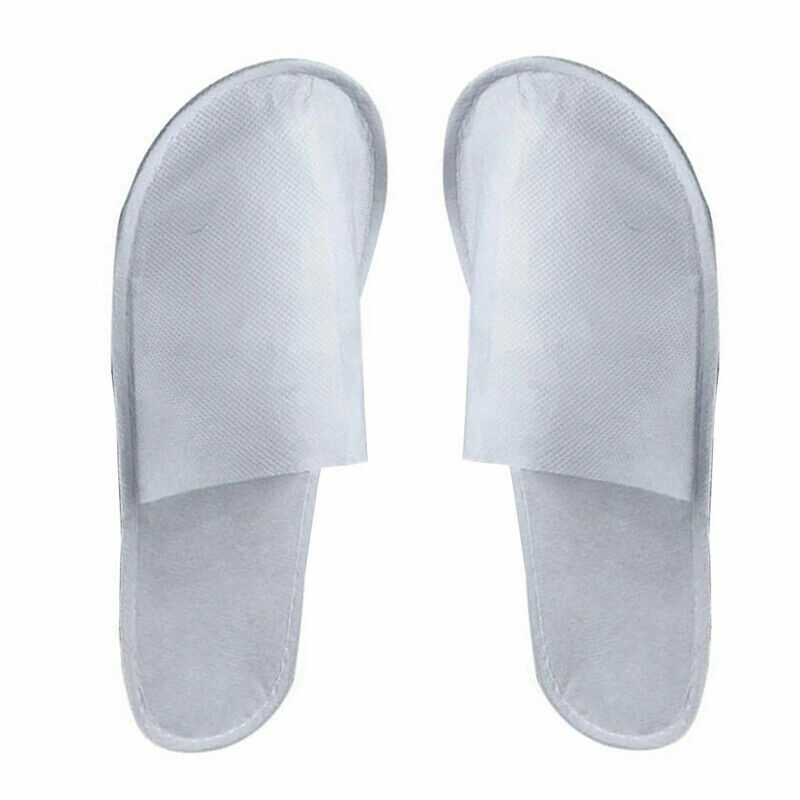 20 Pairs Spa Hotel Guest Slippers Toe Towelling Disposable Terry Style Lot