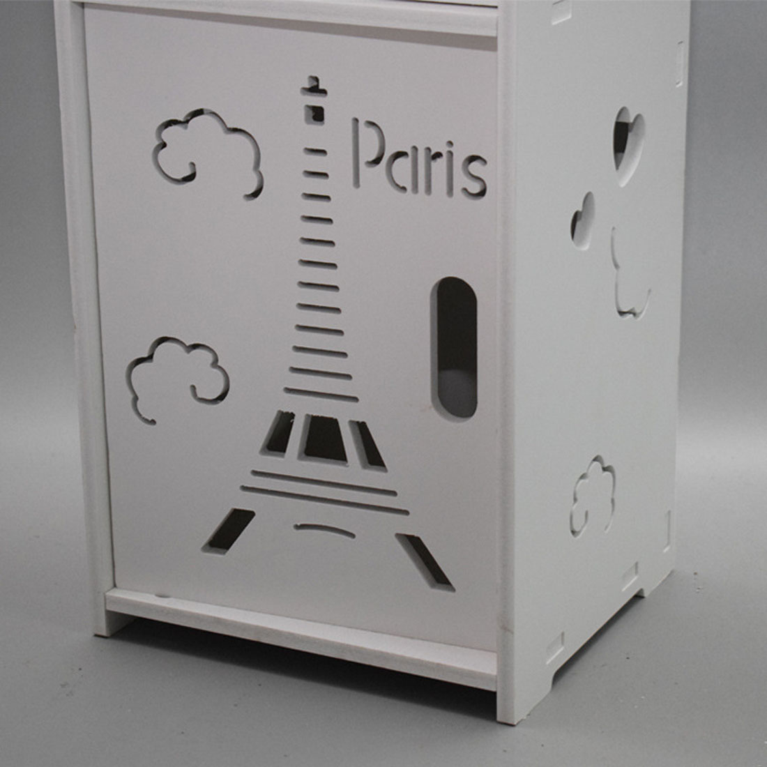 Bathroom Storage Waterproof Cabinet With Paper Drawer Tall White Toilet Storage