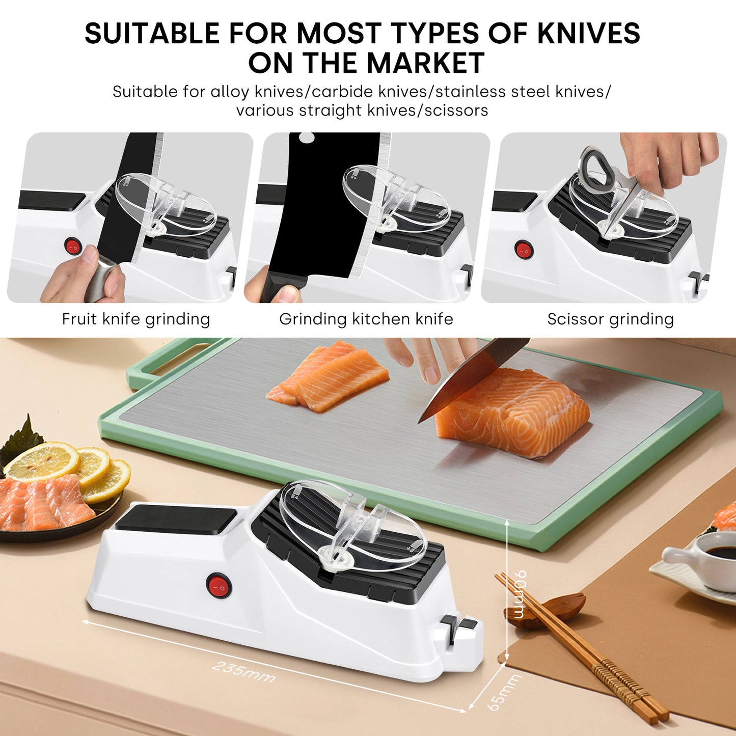 Professional Electric Knife Sharpener With USB, 4-in-1 Sharpening System, Fast Sharpening And Polishing, With Protective Cover, Suitable For Alloy Knives, Carbide Knives