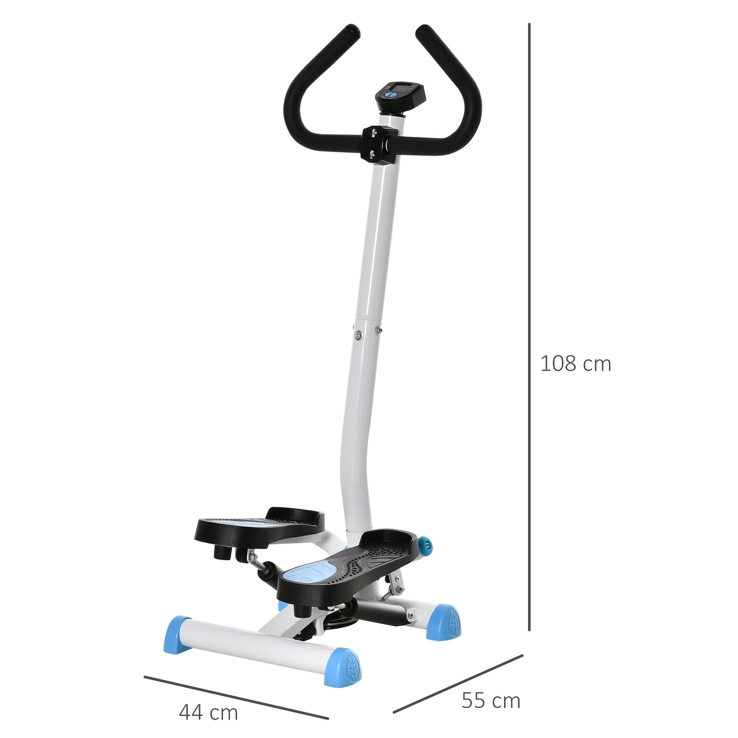 Twister Stepper, Step Machine With Adjustable Resistance, LCD Screen - Blue
