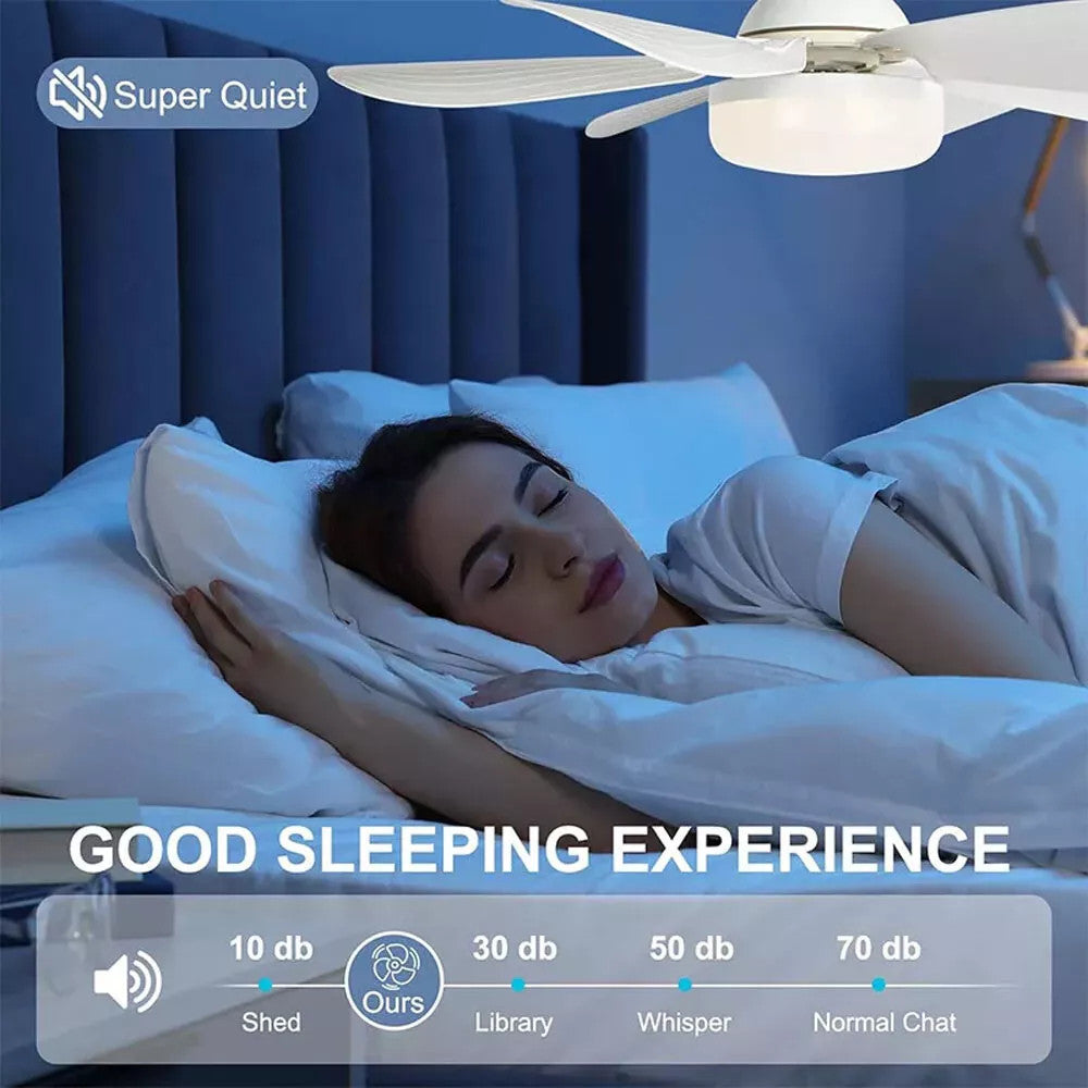 40W Modern Led Ceiling Fan With Light Dimmable E27 Bedroom Living Room Fan Lamp