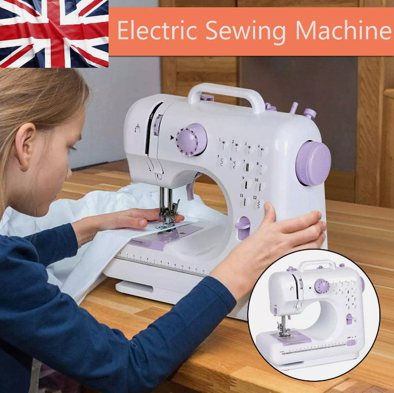 Portable Sewing Machine With 12 Multifunctional For Beginner Kids Family
