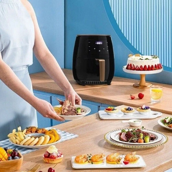 6L Air Fryer Large Capacity Digital Touch Screen Mulitifunction Oil Free Cooking