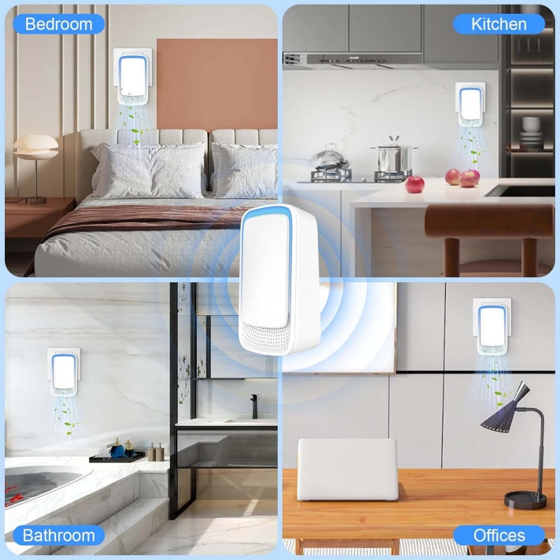 2pcs Air Purifier For Bedroom Home,Plug In Negative Ion Air Purifier For Smokers