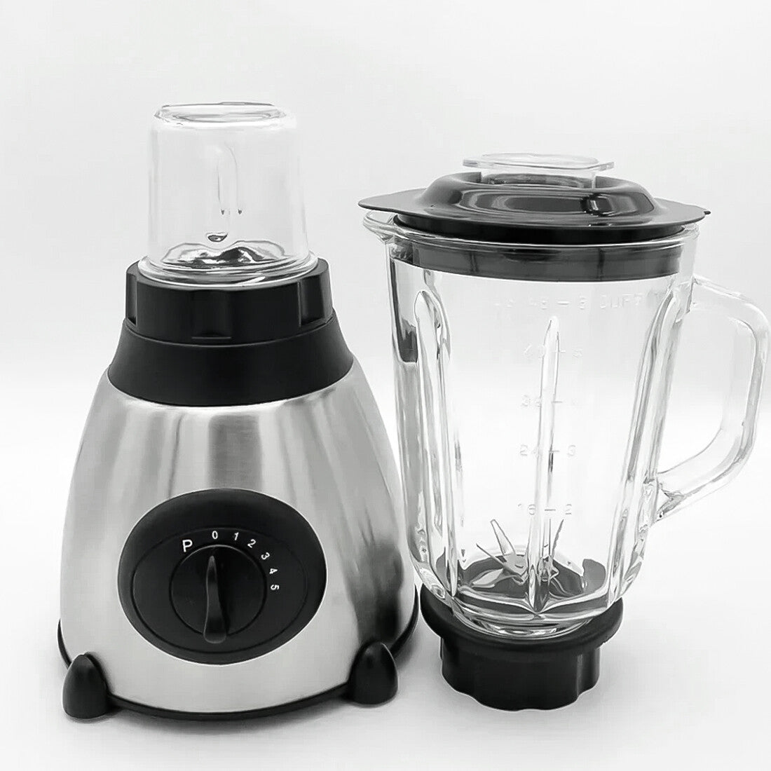 UK NEW 2 In 1 Juicer Blender Glass Fruit Grinder Smoothie Maker Food Processor Crusher