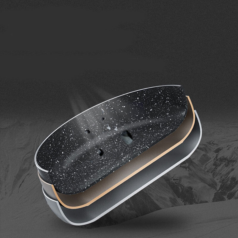 24CM Cook Non-stick Black Frying Pan Granite Marble Coated Pan Electric Induction