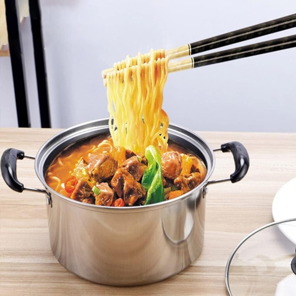 5PCS Induction Non Stick Stainless Steel Healthy Cookware Cooking Pot Stockpot
