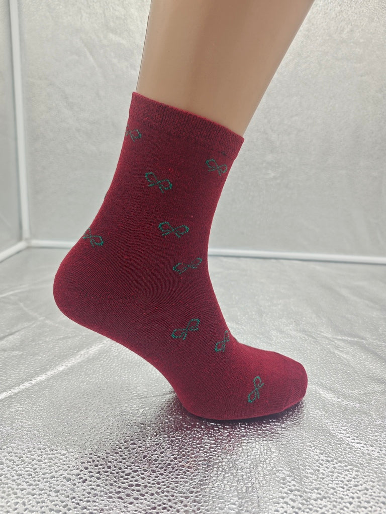 Set Of 6 12 Or 24 Pairs  Womens Colorful Bow Socks