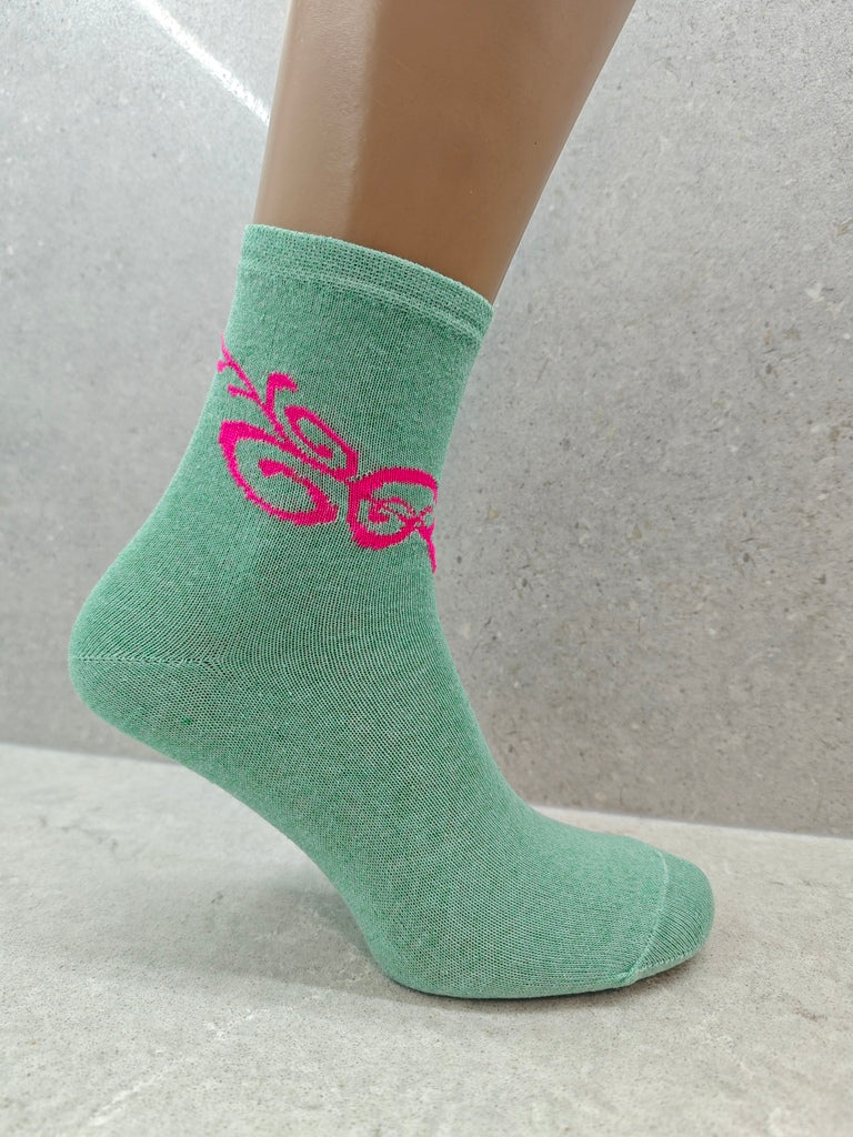 Womens Colourful Patterned Tattoo Socks Pack Of 6 12 24 Pairs