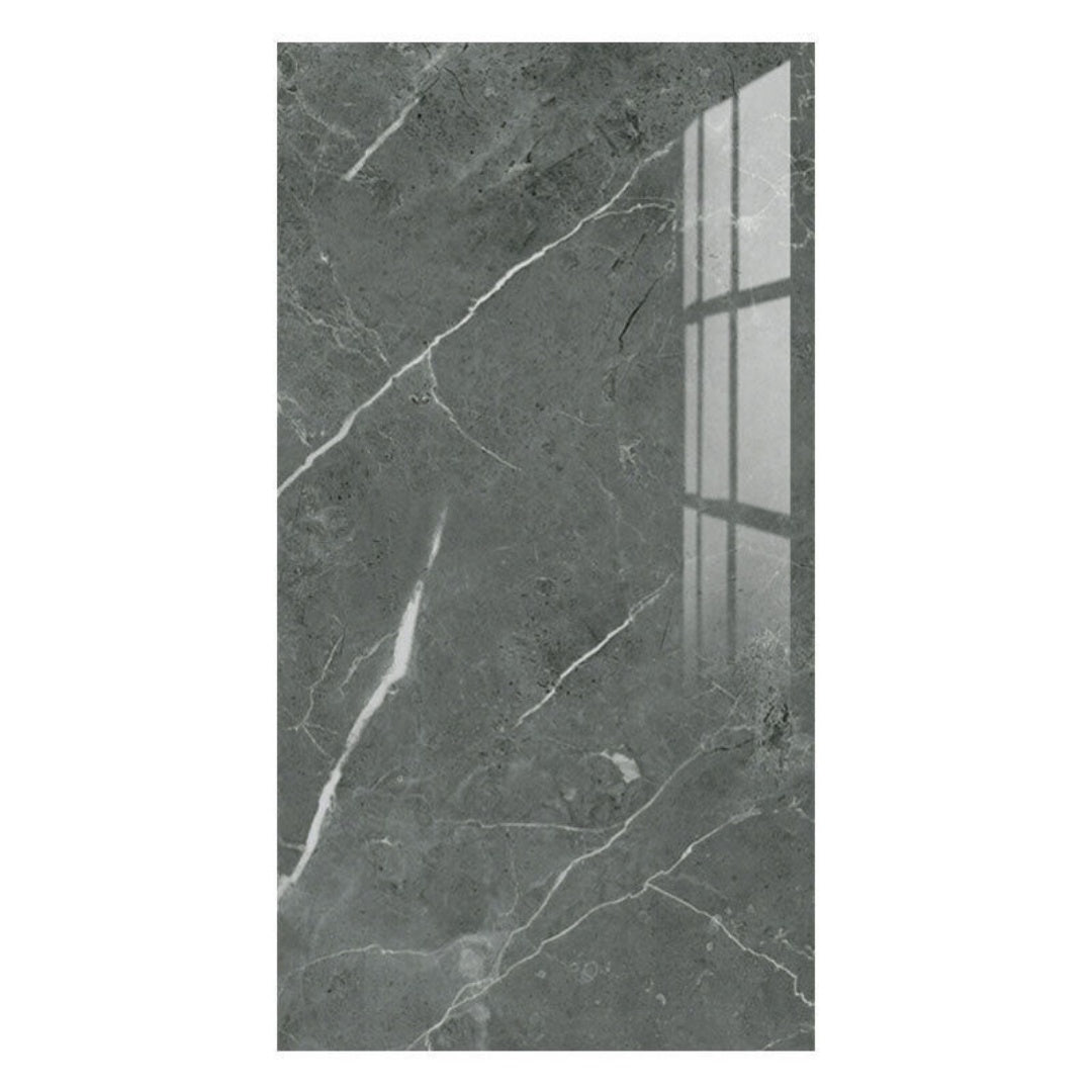 UK NEW 12x Self-Adhesive Marble Tiles Wall Sticker Stick On Kitchen Bathroom Home Decor--Marble Grey