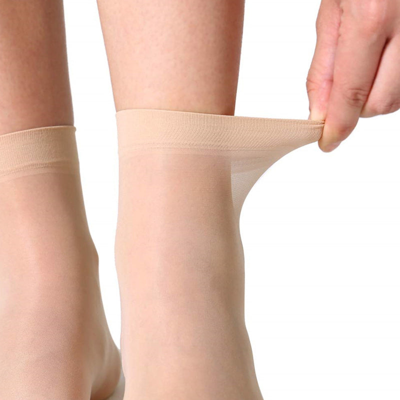 10 Pairs Ladies Ankle High Tights Socks Comfort Top Silky Smooth