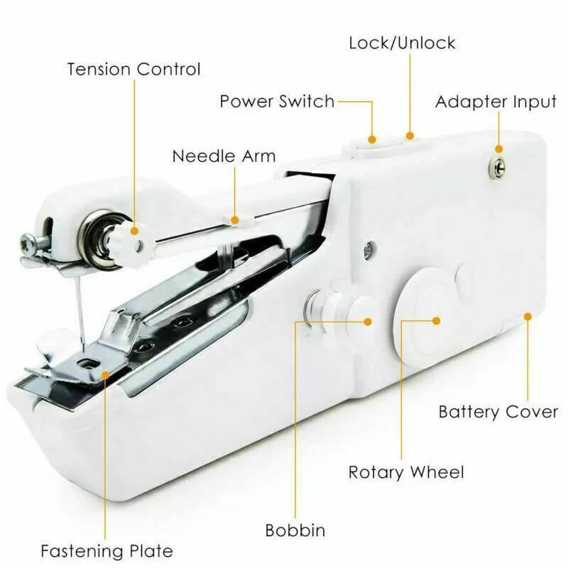 Mini Handheld Cordless Sewing Machine Hand Held Thread Clothes Portable  UK