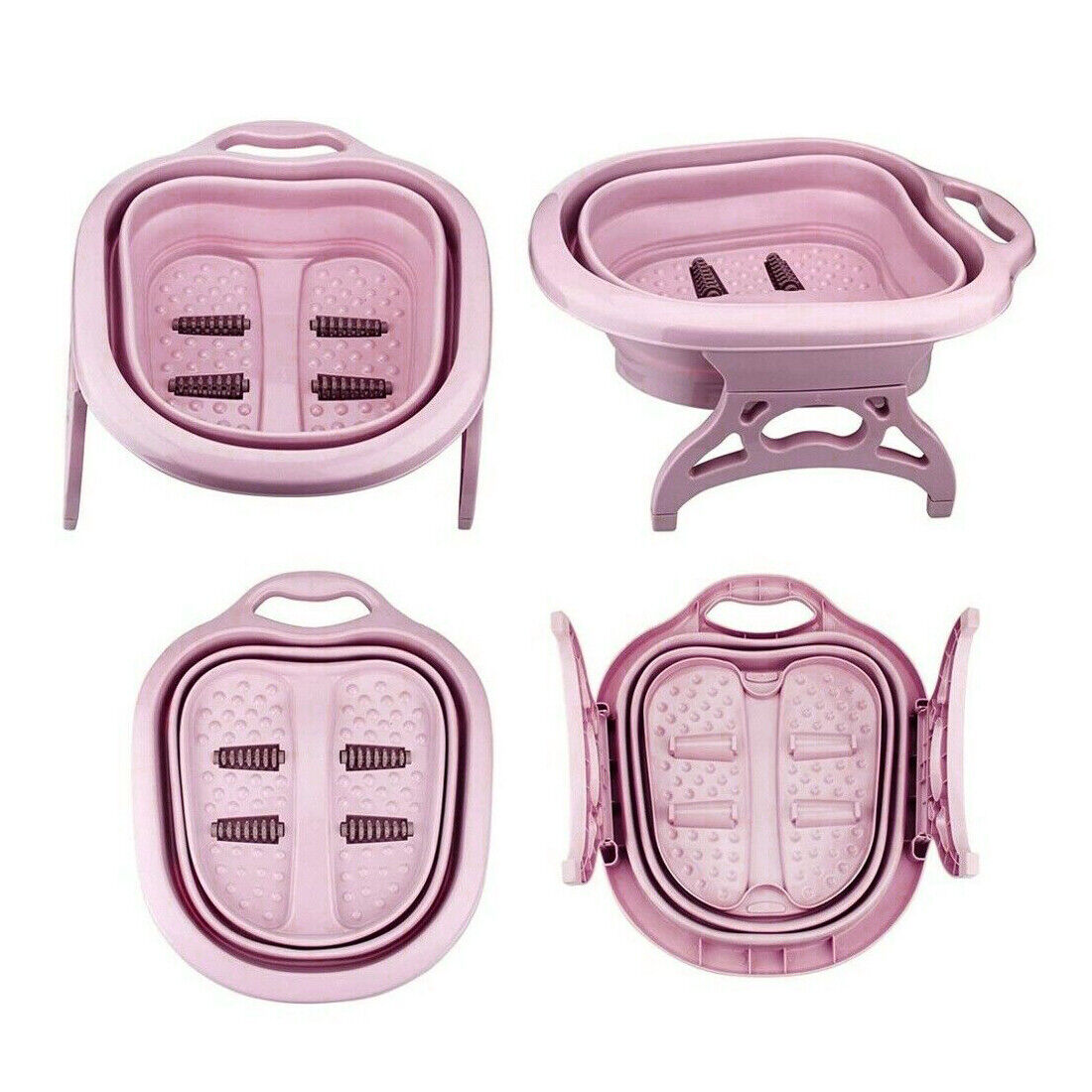 Foot Spa Pedicure Wet Bath Bubble Massage Bucket Feet Therapy Soothing Folding UK NEW