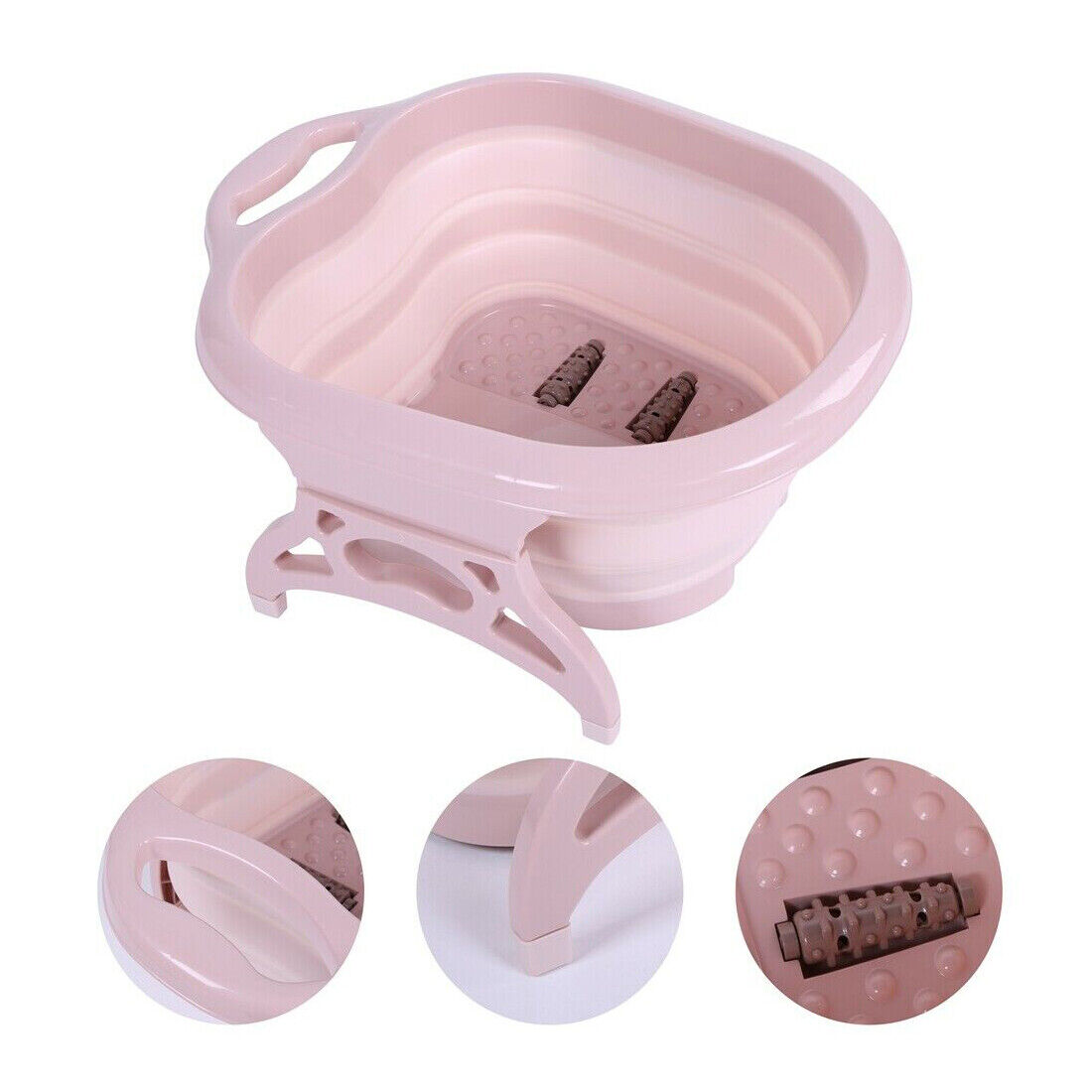 Foot Spa Pedicure Wet Bath Bubble Massage Bucket Feet Therapy Soothing Folding UK NEW
