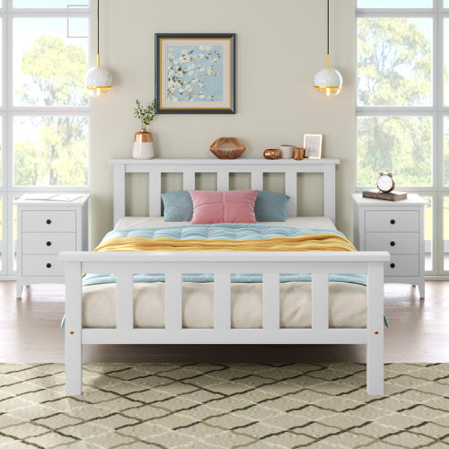 Single Bed White 3ft Solid Pine Wooden Bed Frame For Adults, Kids 190 X 90 Cm 3FT