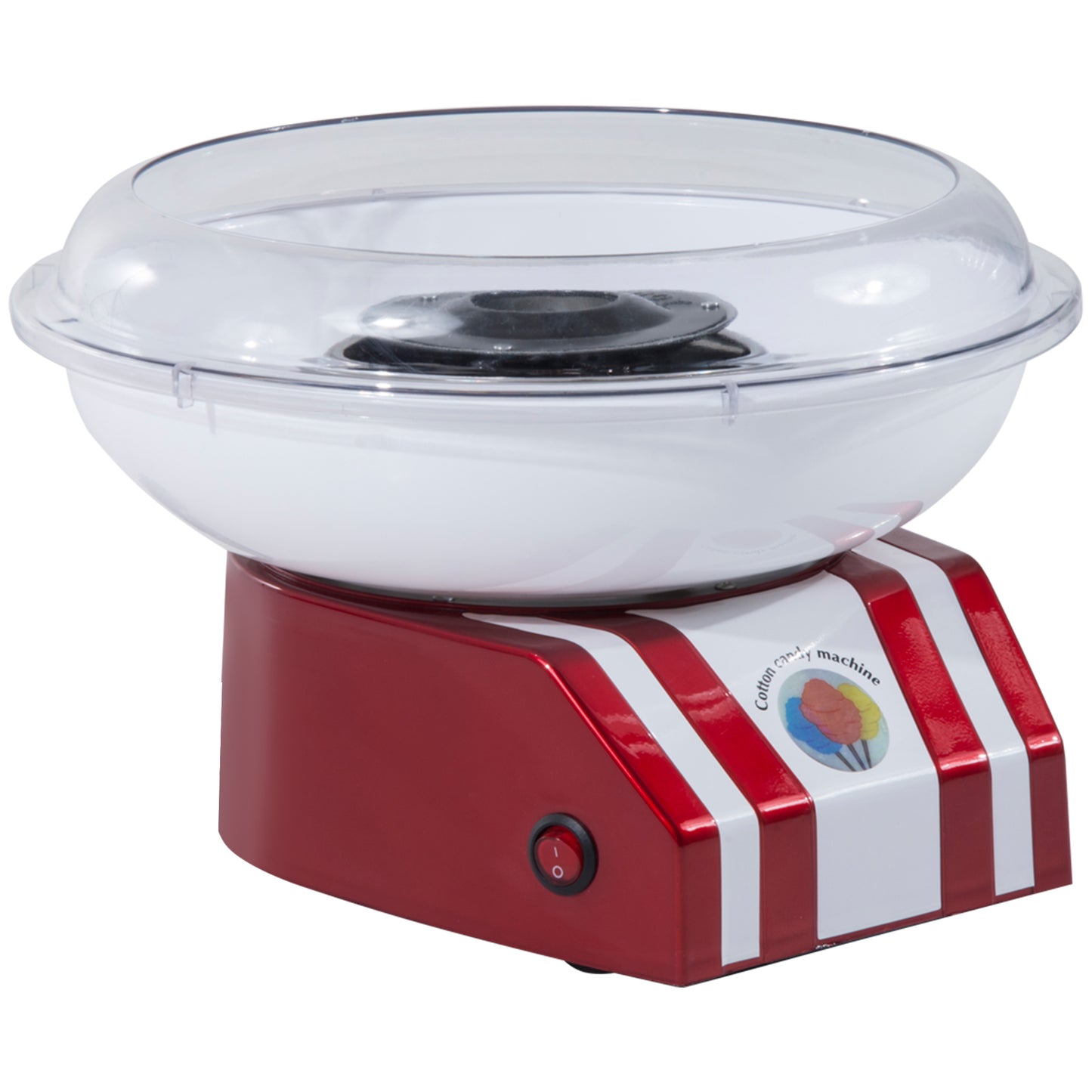 Cotton Candy Machine For Children And Adults, 550W Retro Candy Maker, Suitable For Sugar Or Candy, Includes 10 Cotton Candy Sticks, Non-slip Base, Red And White