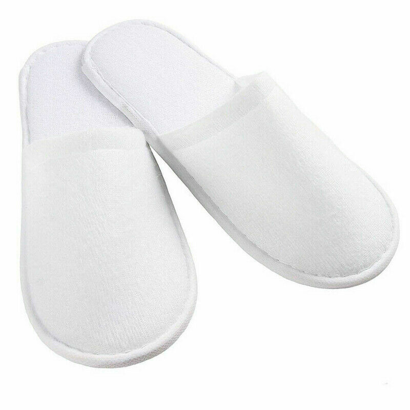20 Pairs Spa Hotel Guest Slippers Toe Towelling Disposable Terry Style Lot