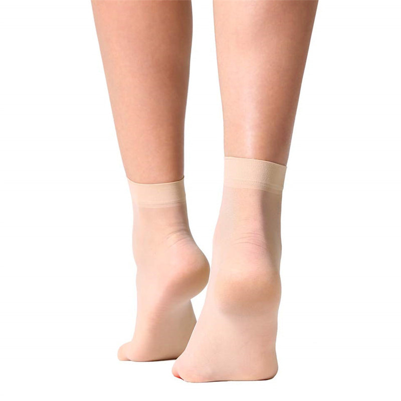 10 Pairs Ladies Ankle High Tights Socks Comfort Top Silky Smooth