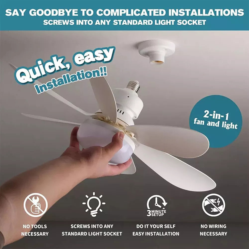 40W Modern Led Ceiling Fan With Light Dimmable E27 Bedroom Living Room Fan Lamp